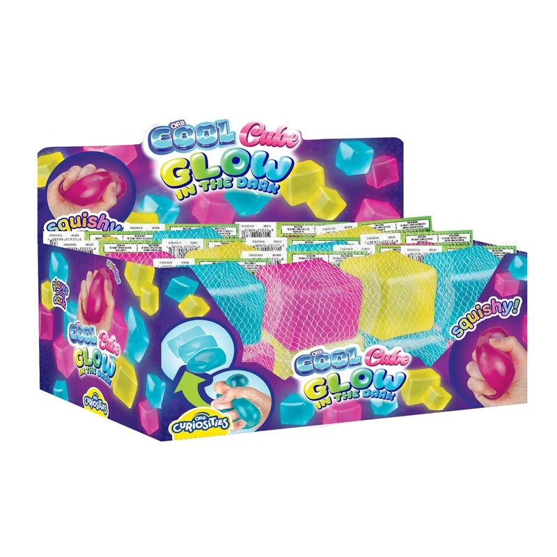 Orb Toys Cool Cubes Glow-in-the-Dark Slow-Rise Squishy Toy