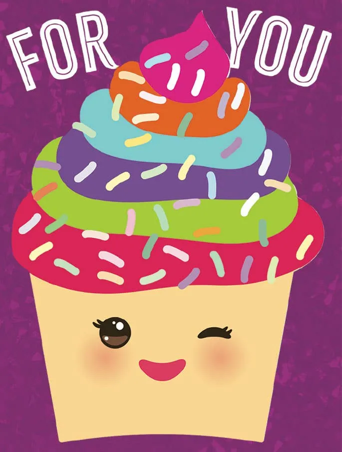 Kawaii Cupcake - Foil Gift Enclosure