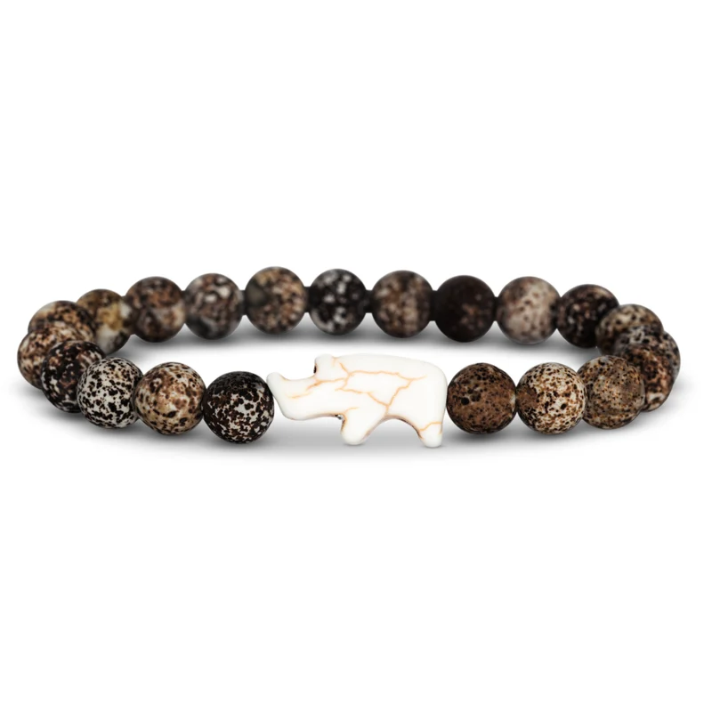 Fahlo The Charge Bracelet Rhino Track Real Wildlife Conservation Jewelry Kalahari