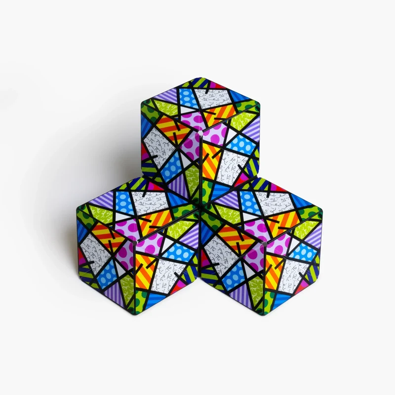 Colorful Landscape Britto Shashibo Magnetic Puzzle Cube Fidget Toy
