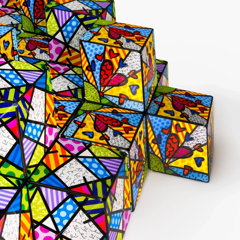 Colorful Landscape Britto Shashibo Magnetic Puzzle Cube Fidget Toy