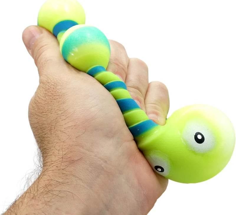 JA-RU Squishy Sensory Caterpillar Fidget Toy Stretchy Rainbow