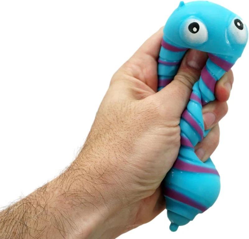 JA-RU Squishy Sensory Caterpillar Fidget Toy Stretchy Rainbow