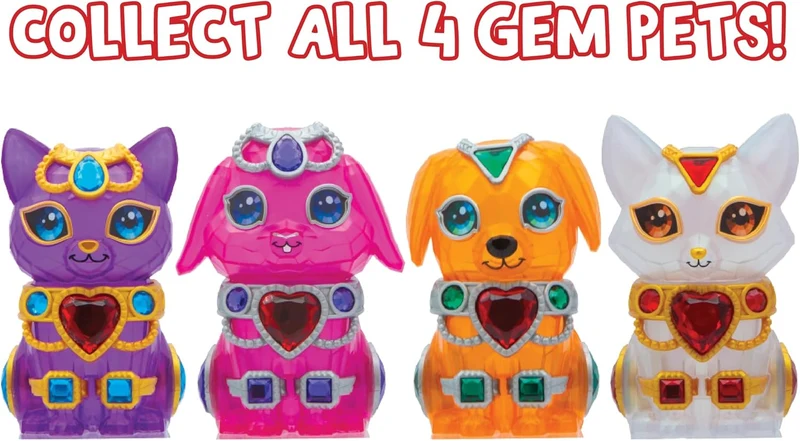 Gem Pets Treasure Dig Kit 10 Gems Blue Sapphire Cat