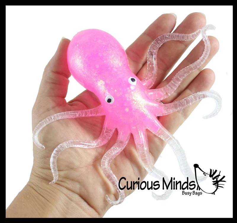 Single Gooey Gel Filled Octopus Fidget Stress Toy - Soft Squishy