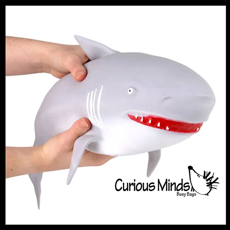 Single Jumbo 21.5" Shark Soft Squishy Squeeze Stress Ball