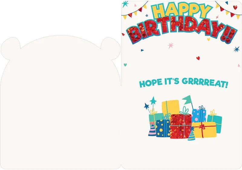 Children's Birthday Card - Tiger Foil