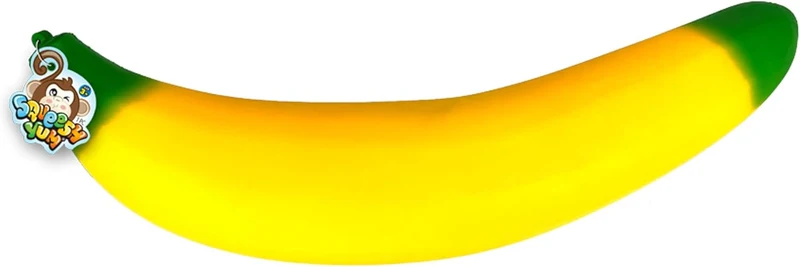 JA-RU Jumbo Stretchy Banana Squishy Toy for Sensory Stress Relief
