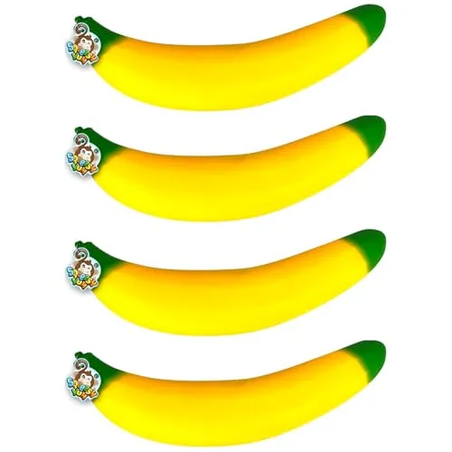 JA-RU Jumbo Stretchy Banana Squishy Toy for Sensory Stress Relief