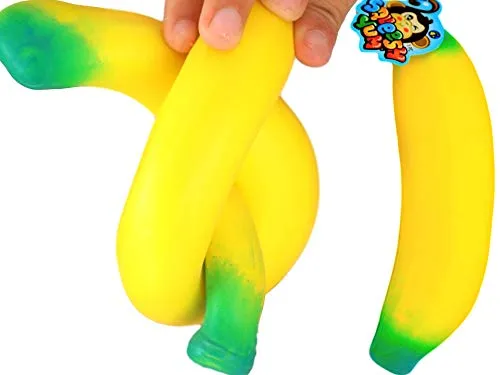 JA-RU Jumbo Stretchy Banana Squishy Toy for Sensory Stress Relief