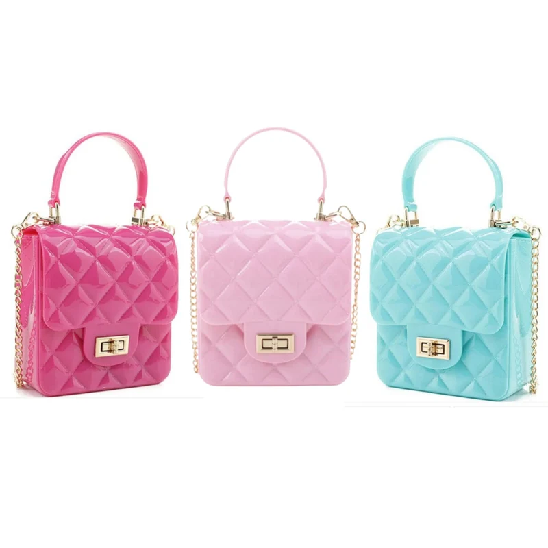 Mavi Bandz Quilted Mini Jelly Purse With Gold Chain Strap