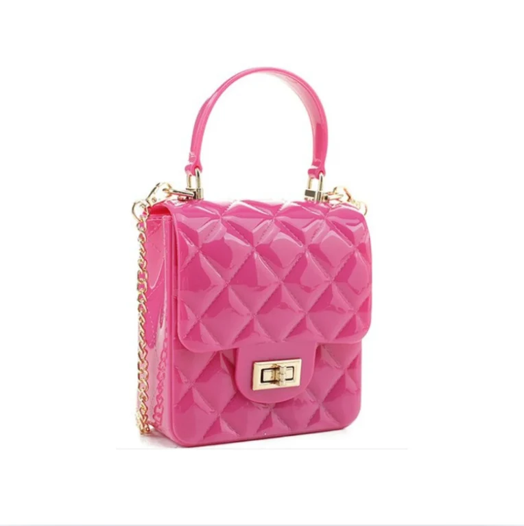 Mavi Bandz Quilted Mini Jelly Purse With Gold Chain Strap
