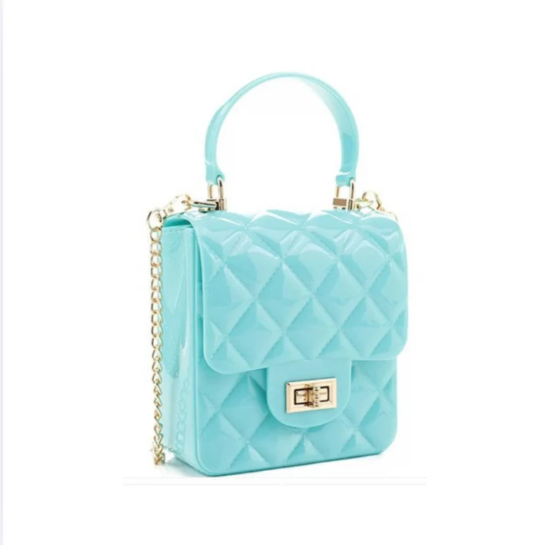 Mavi Bandz Quilted Mini Jelly Purse With Gold Chain Strap