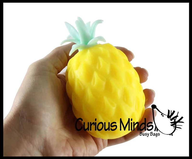 Single Cute Pineapple Soft Fluff- Filled Squeeze Stress Balls -