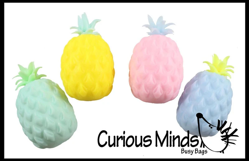 Single Cute Pineapple Soft Fluff- Filled Squeeze Stress Balls -