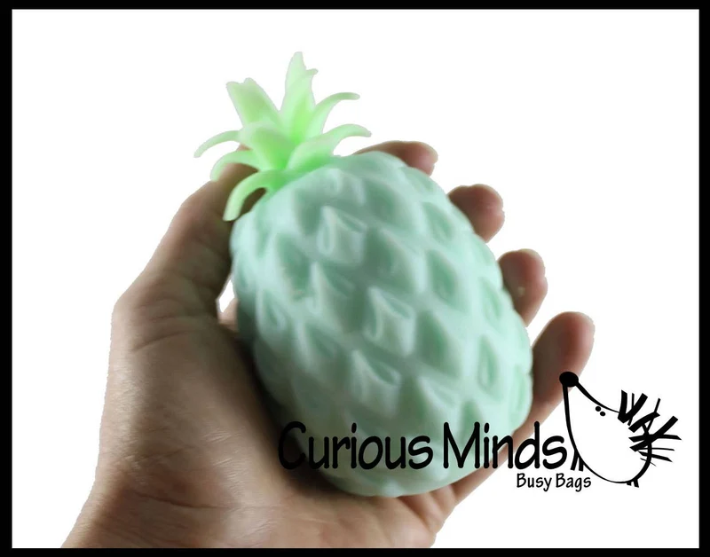 Single Cute Pineapple Soft Fluff- Filled Squeeze Stress Balls -