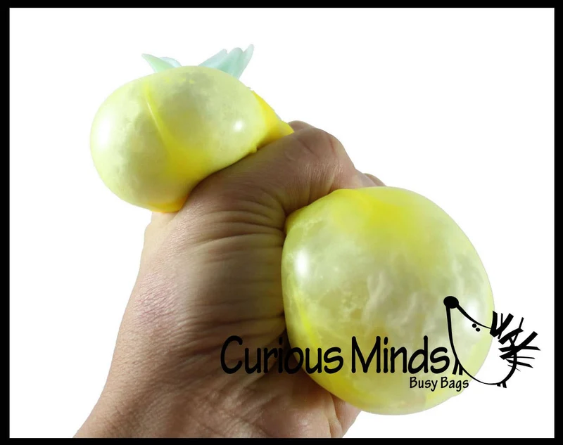 Single Cute Pineapple Soft Fluff- Filled Squeeze Stress Balls -