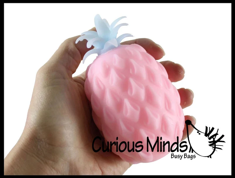 Single Cute Pineapple Soft Fluff- Filled Squeeze Stress Balls -