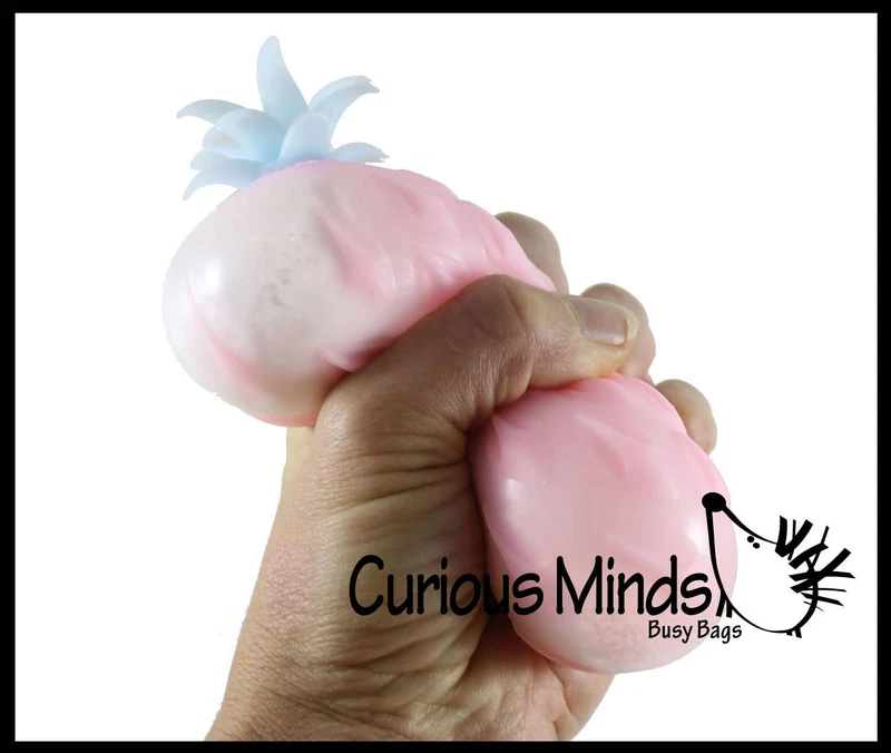 Single Cute Pineapple Soft Fluff- Filled Squeeze Stress Balls -