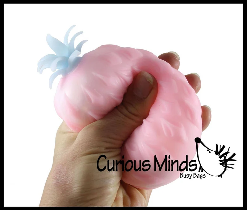Single Cute Pineapple Soft Fluff- Filled Squeeze Stress Balls -