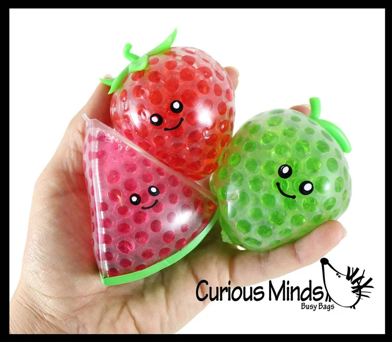 Single Small Fruit Water Bead Filled Squeeze Stress Balls