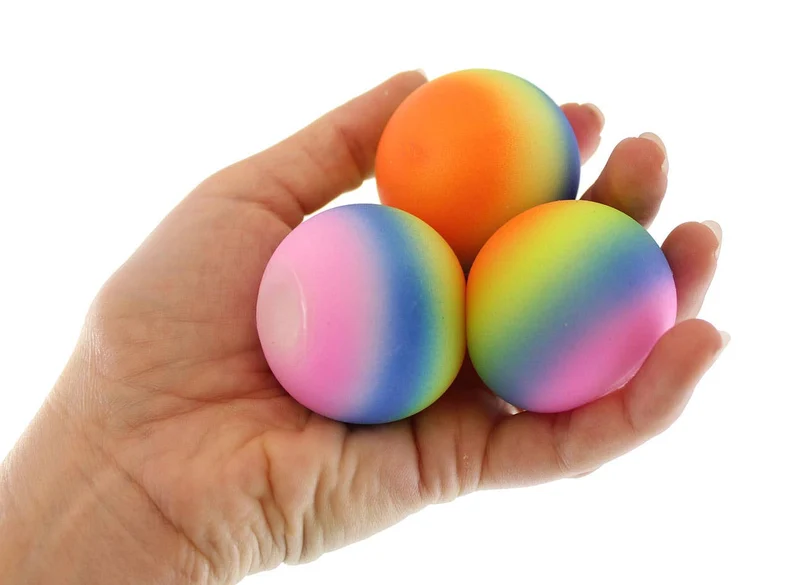 Single 1.75" Rainbow Doh Filled Stress Ball - Glob Balls Squishy OT