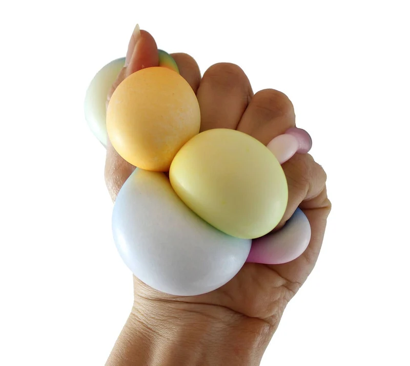 Single 1.75" Rainbow Doh Filled Stress Ball - Glob Balls Squishy OT