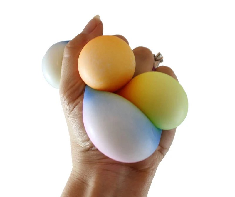 Single 1.75" Rainbow Doh Filled Stress Ball - Glob Balls Squishy OT
