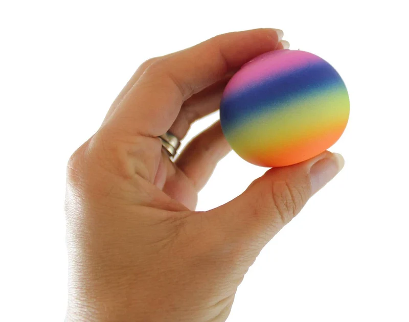 Single 1.75" Rainbow Doh Filled Stress Ball - Glob Balls Squishy OT