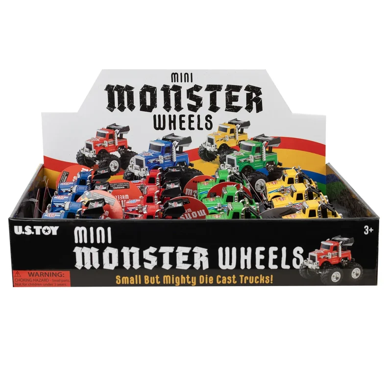 US Toy Company Pull Back Mini Monster Wheels 2in