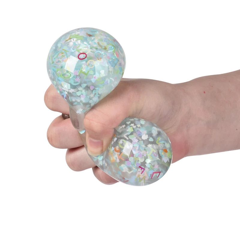 U.S. Toy Alphabet Soup Ball 2.5in Sensory Squeeze Toy