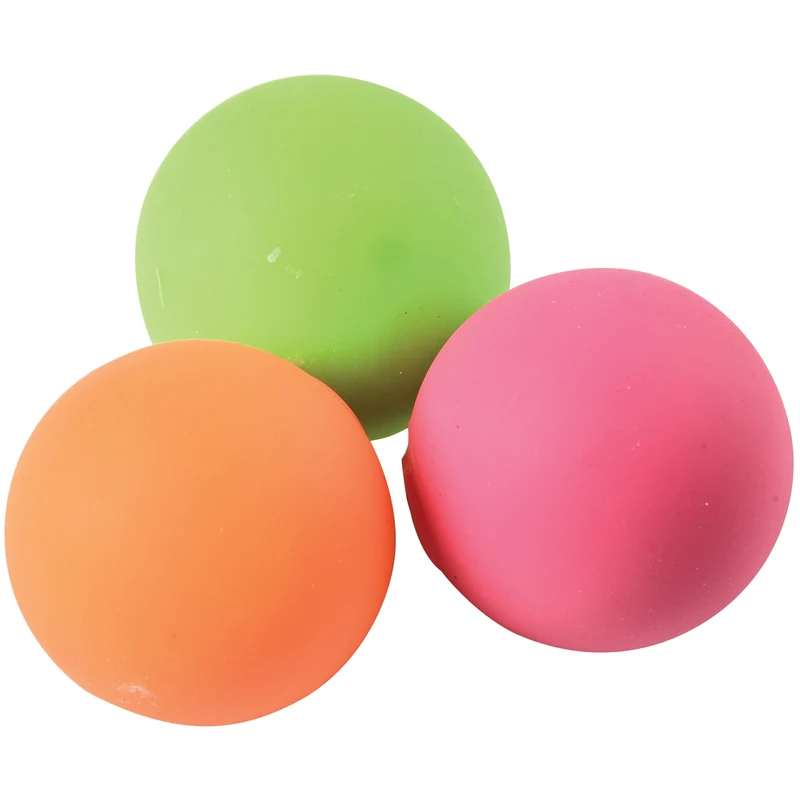 Neon Squeeze Ball 2 Inch Squishy Fidget Ball - 3 Pack