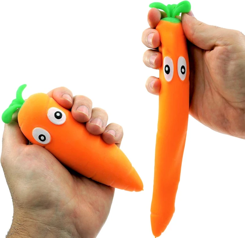 JA-RU Stretchy Carrot or Pepper Sensory Fidget Toy