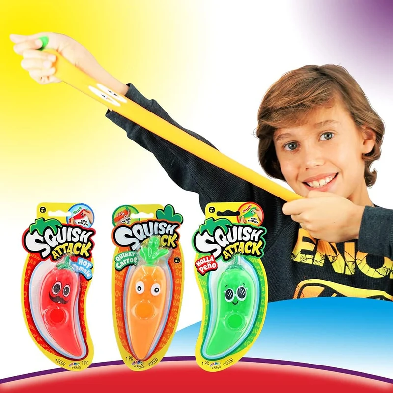 JA-RU Stretchy Carrot or Pepper Sensory Fidget Toy