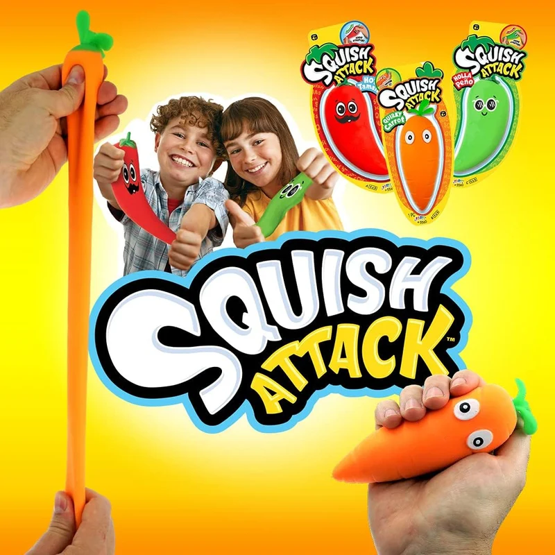 JA-RU Stretchy Carrot or Pepper Sensory Fidget Toy
