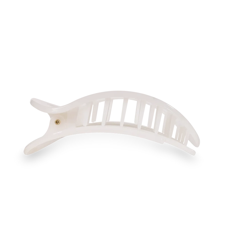 Round Flat Hair Clip | Large | Coconut White