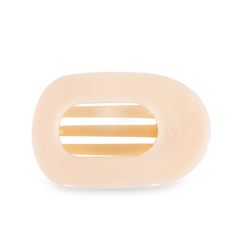 Round Flat Hair Clip | Large | Almond Beige