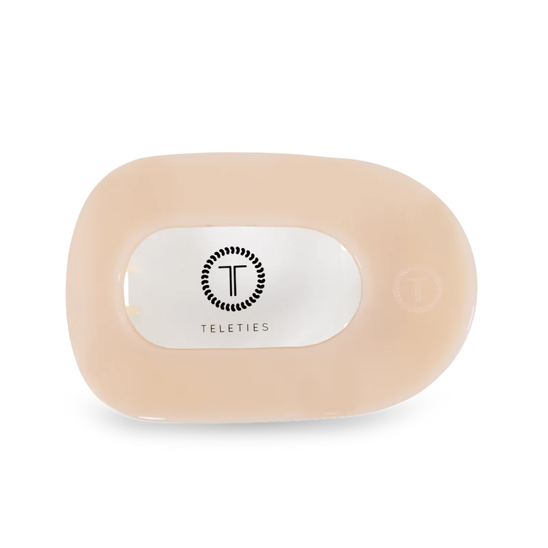 Round Flat Hair Clip | Large | Almond Beige