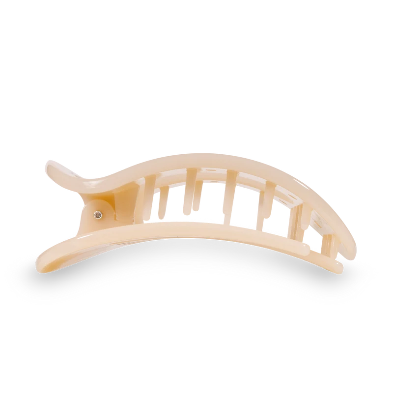 Round Flat Hair Clip | Large | Almond Beige