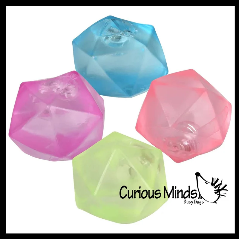Single Light up Sugar Diamond Shaped Ball - Thick Glue/Gel Syrup