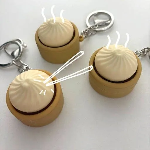 Original Dumpling Clicker Keyring – Mini Stress Relief Figet