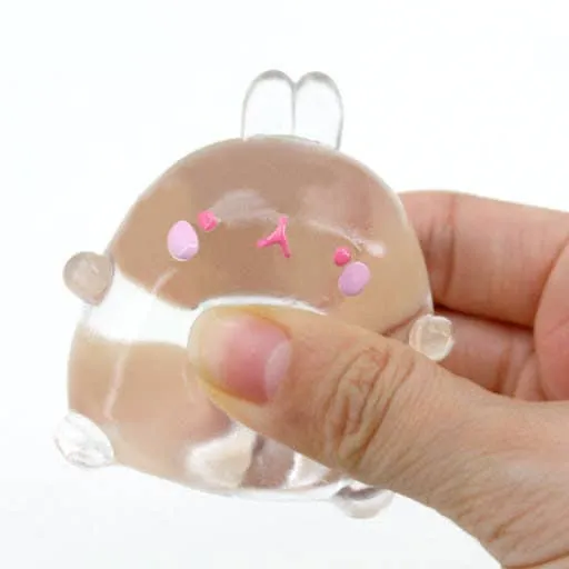 Molang Clear Mochi Squishy Figure Fidget Toy