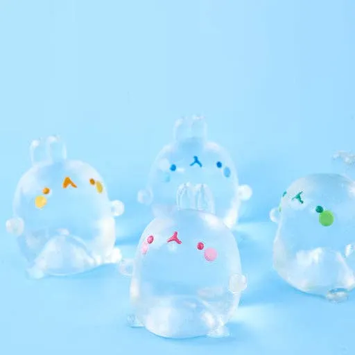Molang Clear Mochi Squishy Figure Fidget Toy