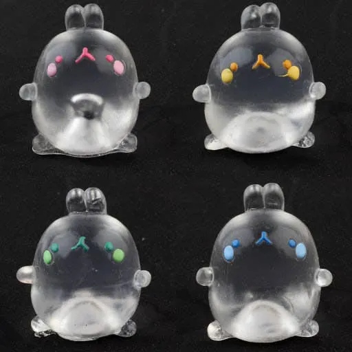Molang Clear Mochi Squishy Figure Fidget Toy