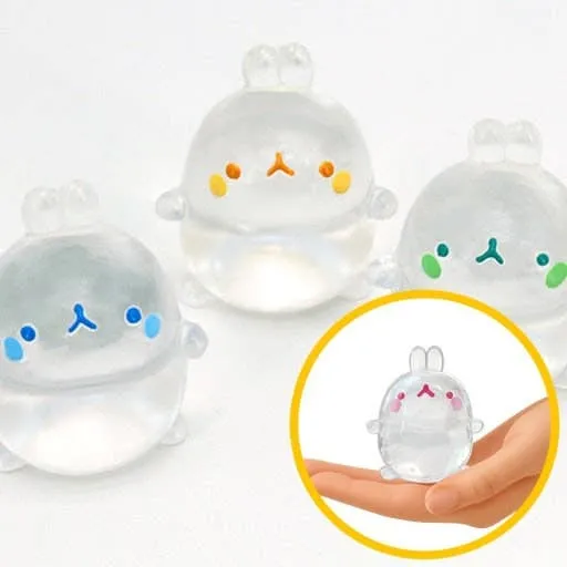 Molang Clear Mochi Squishy Figure Fidget Toy
