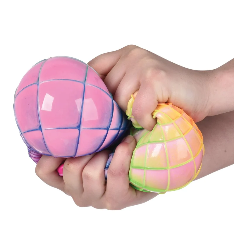 U.S. Toy Rainbow Vortex Squeeze Ball Rubbery Texture 5in Single