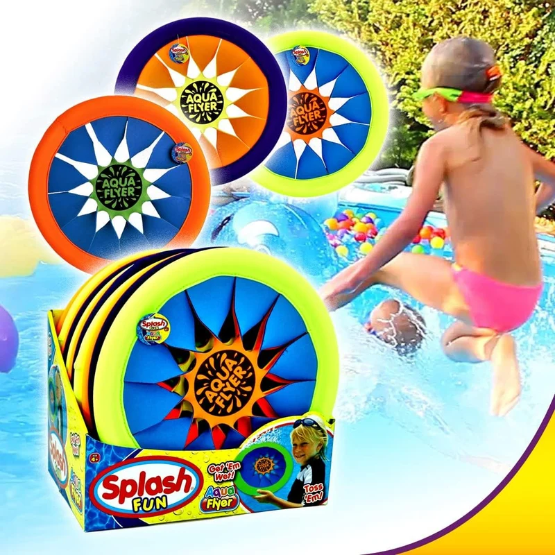 JA-RU 12-Inch Soft Flying Disc Rings for Kids Pool Games