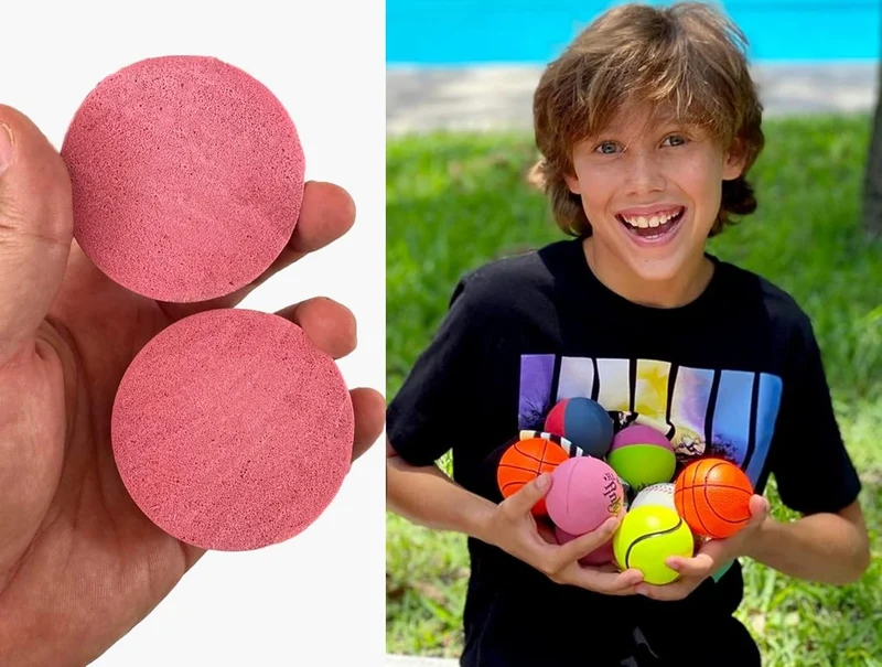 JA-RU Hi-Bounce Pinky Ball for Kids, Adults, and Therapy