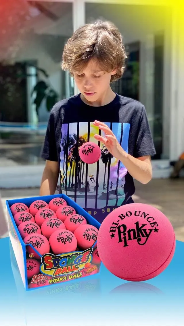 JA-RU Hi-Bounce Pinky Ball for Kids, Adults, and Therapy