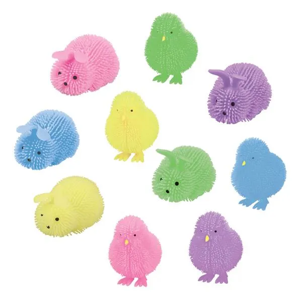 Googly Light Up Chick & Bunny Easter Figurine Assorted Colors